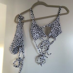 White and black leopard 🐆 bikini